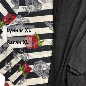 Lularoe UNICORN Lynnae with solid black Sarah
